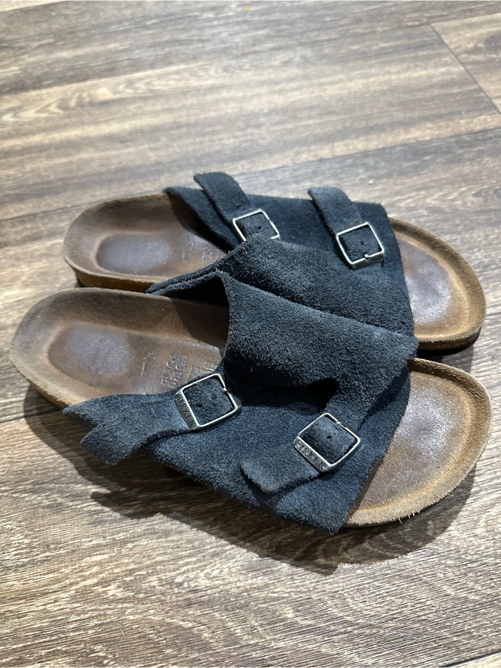 Navy Birkenstock Zurich Suede Sandals